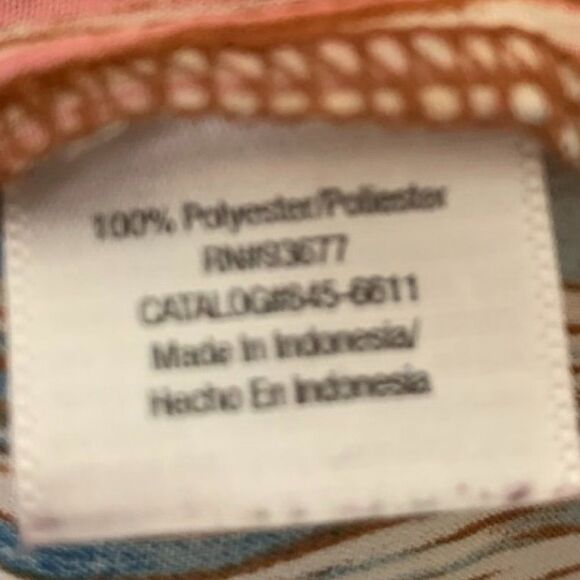 a.n.a. V Neck Short Sleeve Multi Color Blouse - Picture 5 of 9